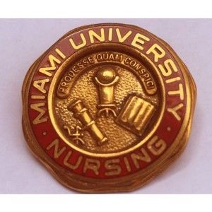 MIAMI University BSN Nursing State of Ohio School College 1/10 10k GF Pin/Brooch